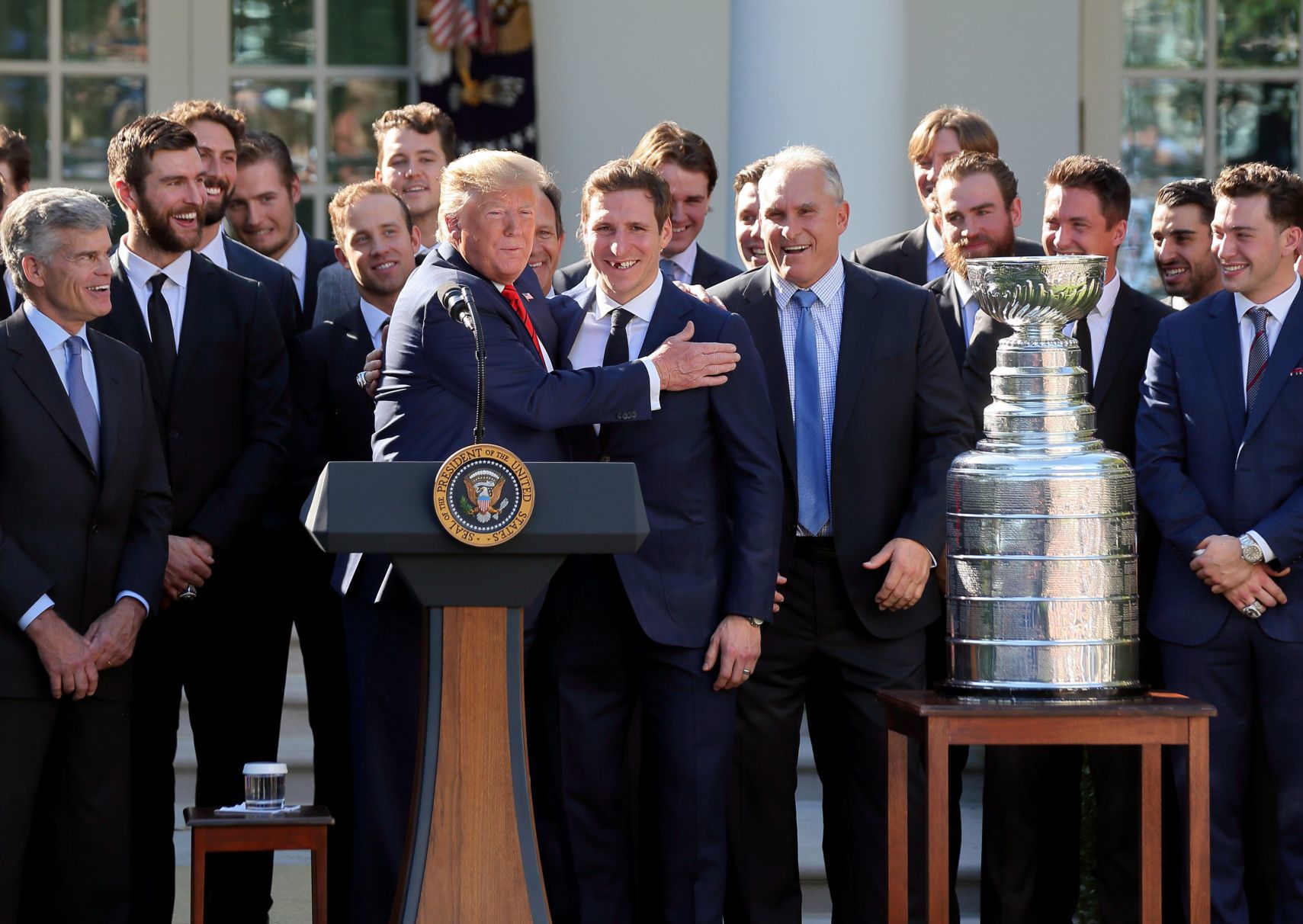 St. Louis Blues visit President Trump at White House with Stanley Cup